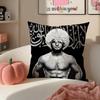 UFC Fighter Star KKhamzat Chimaev Cushion Cover Pillowcase Short Plush Invisible Zipper Room Sofa Cushion Cover