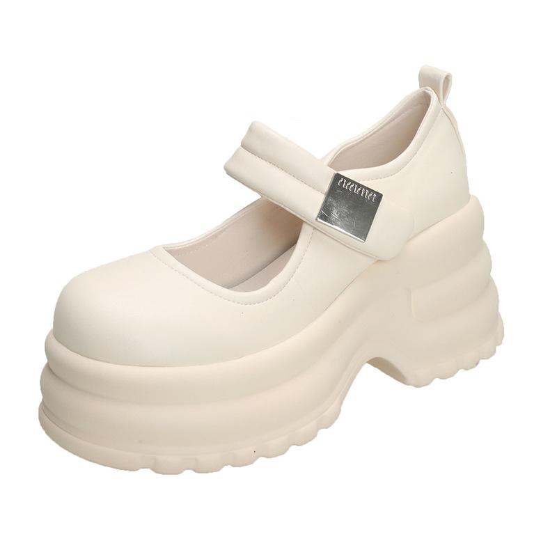

Mary Jane women s shoes muffin platform wedding shoes with skirts 2025 new pregnant women flat-bottomed loafers 34