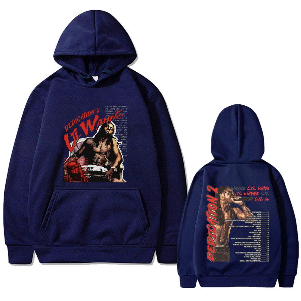 Rapper Lil Wayne Dedication Graphic Print Hoodie Men Women