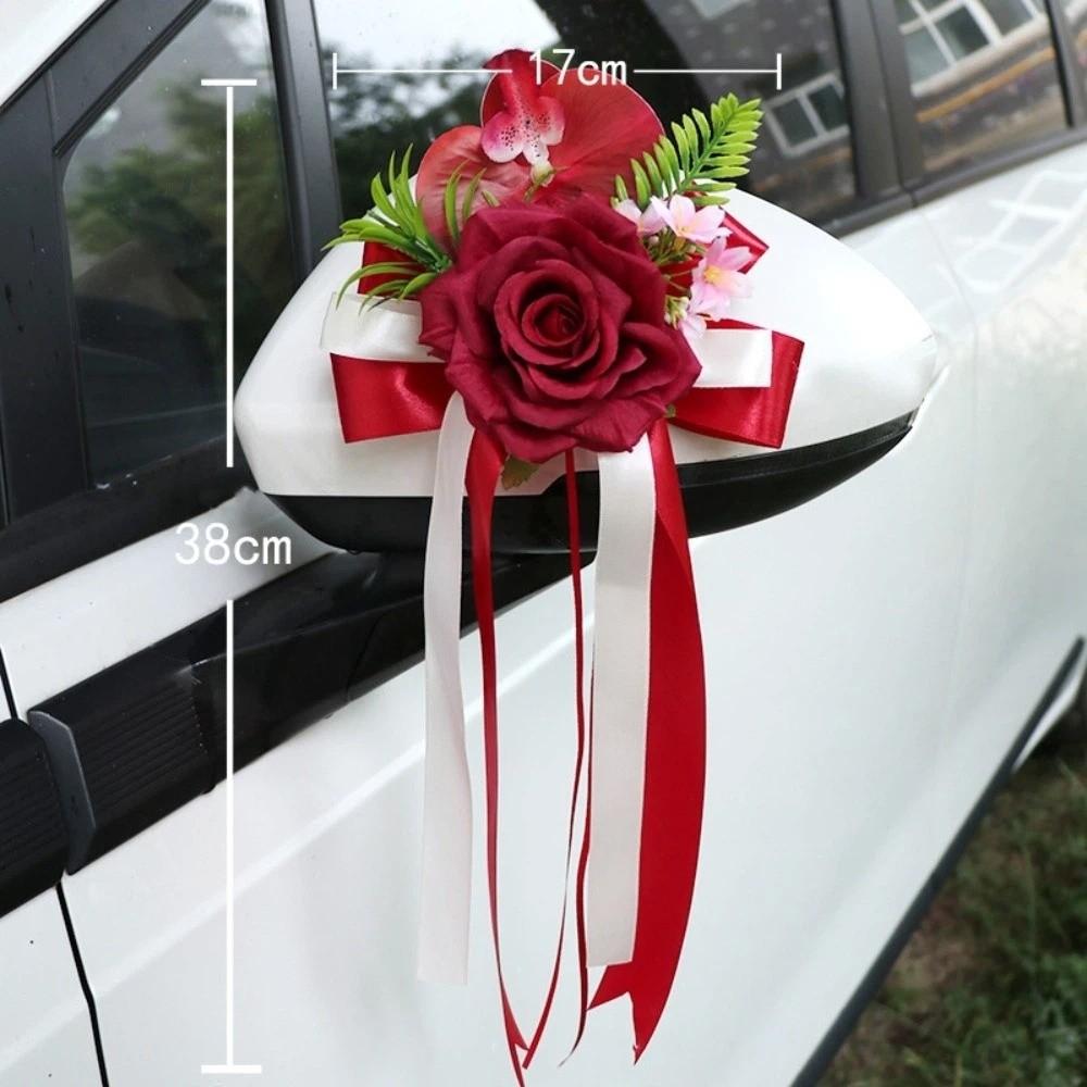 European Style Wedding Decor Ribbon Bow Car Decoration Bow Floral Ornaments  Wedding Party Layout
