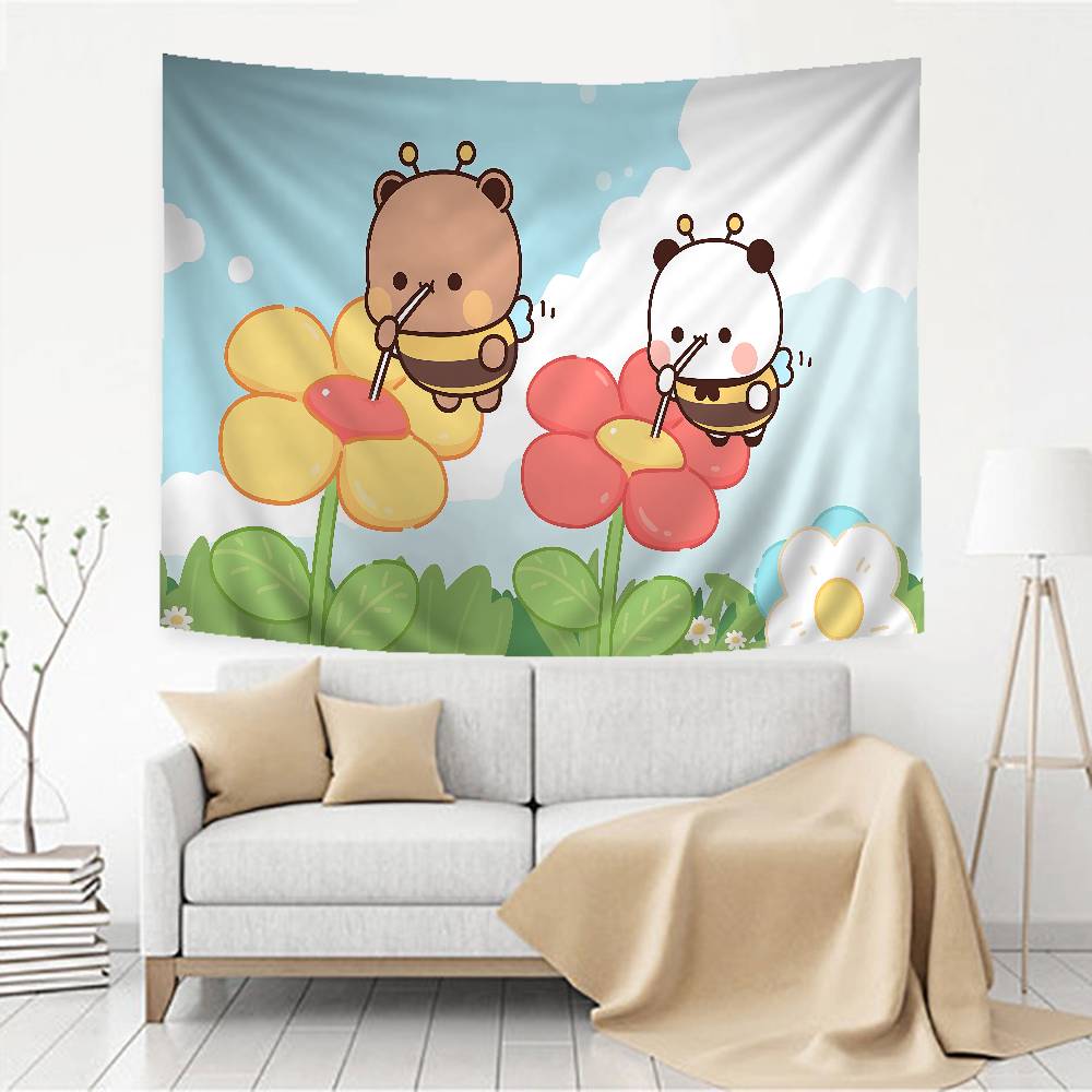 Cartoon Cute BBubu DDudu Colorful Tapestry Wall Hanging Cheap Hippi Bohemian Wall Tapestries Mandala Wall Hanging Sheets