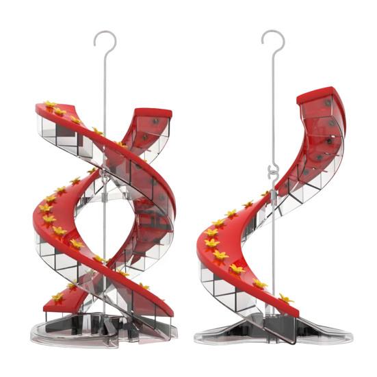 Hummingbird Feeder Spiral Bird Feeder with Multiple Flower Feeding Ports Hanging Outdoor