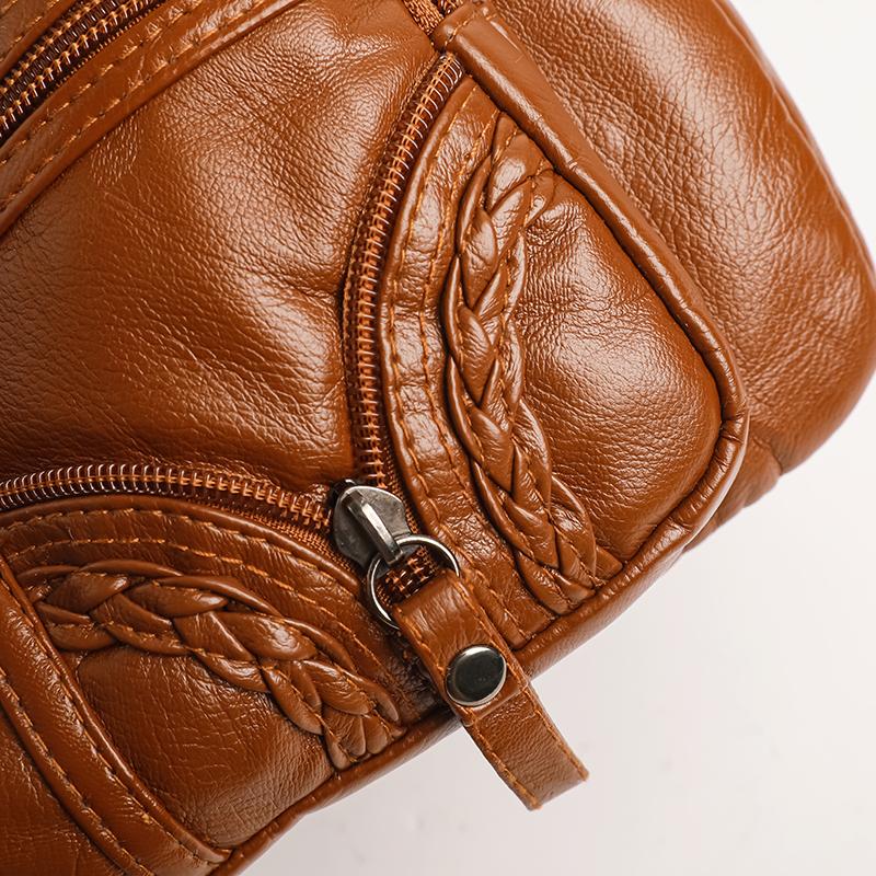 Women's Shoulder Bag PU Large Capacity Multifunctional Messenger Bag Vintage Mother Bag