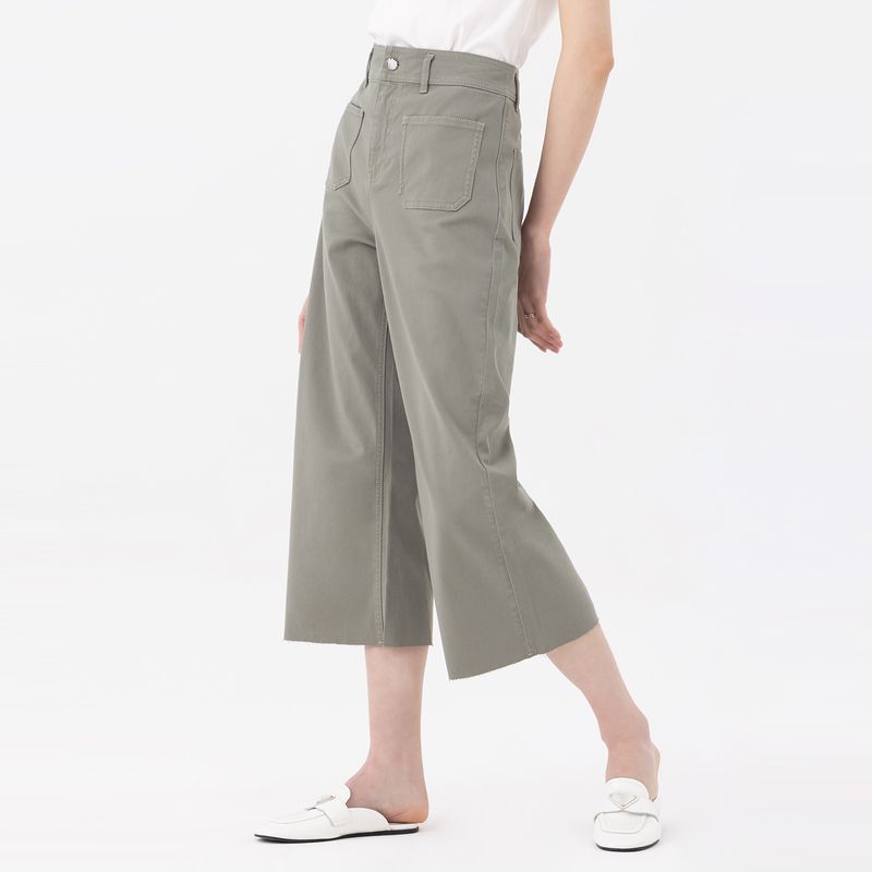 

Obeg Fashion Wide-Leg Summer Comfortable Loose Jeans Gray Green 170/L/40