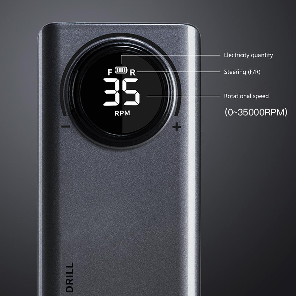 Professional 0-35000RPM Electric Nail Drill Machine for Acrylic Nails with 6 Drill Bits for Home Manicure Pedicure Use