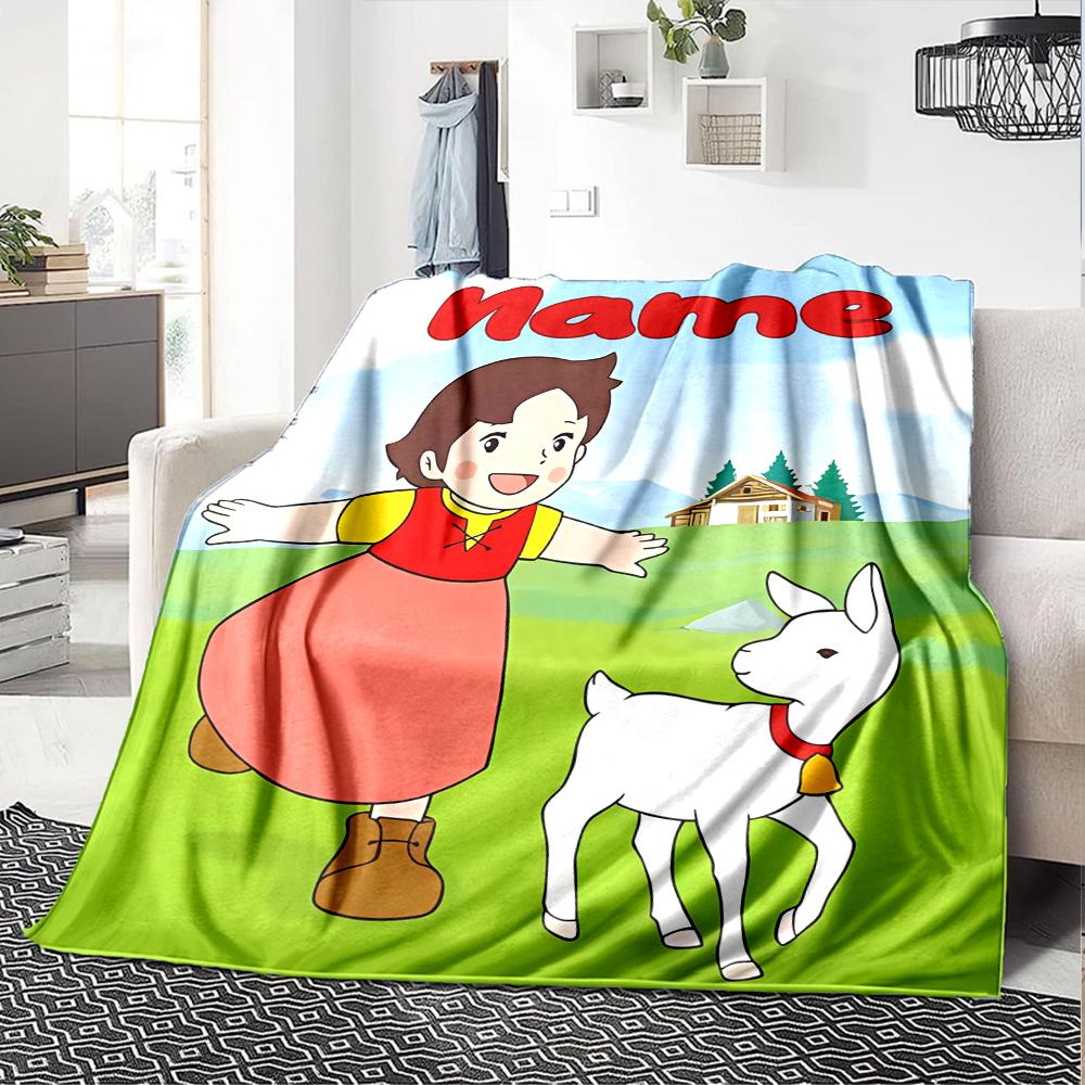 Customiz Name Personality Heidi Blanket Soft &Warm Sofa Office Bed Travel Lunch Break Blanket, Gift Suitable All Seasons