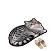 Cute Cartoon Cat Shaped Diatom Mud Bathroom Mat - Water Absorbent, Anti-Slip & Stain Resistant Foot Mat