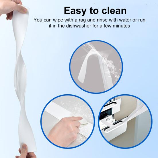 Acoperire pentru contor aragazului Bandă din cauciuc siliconic Covoraș rezistent la căldură Ulei Praf Sigiliu apă Umplutură de bucătărie pentru acasă Restaurant Hotel