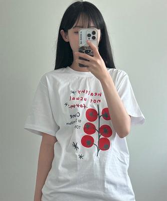 Nasyujeueol Tomato Shop Short Sleeve T-Shirt [White]