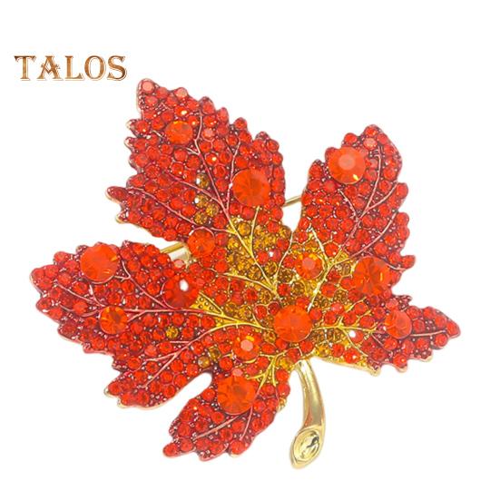 

Женская брошь со стразами в форме клена, булавка для воротника, антиокислительная, антикоррозийная, для вечеринок, вечерних нарядов, одежды, сумки, шарфа, свитера, брошь