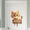 Kreative Katzen-Wandtattoos mit Schriftzug, niedliche, abnehmbare und selbstklebende Wandtattoos für Kinderzimmer und Wohnzimmer