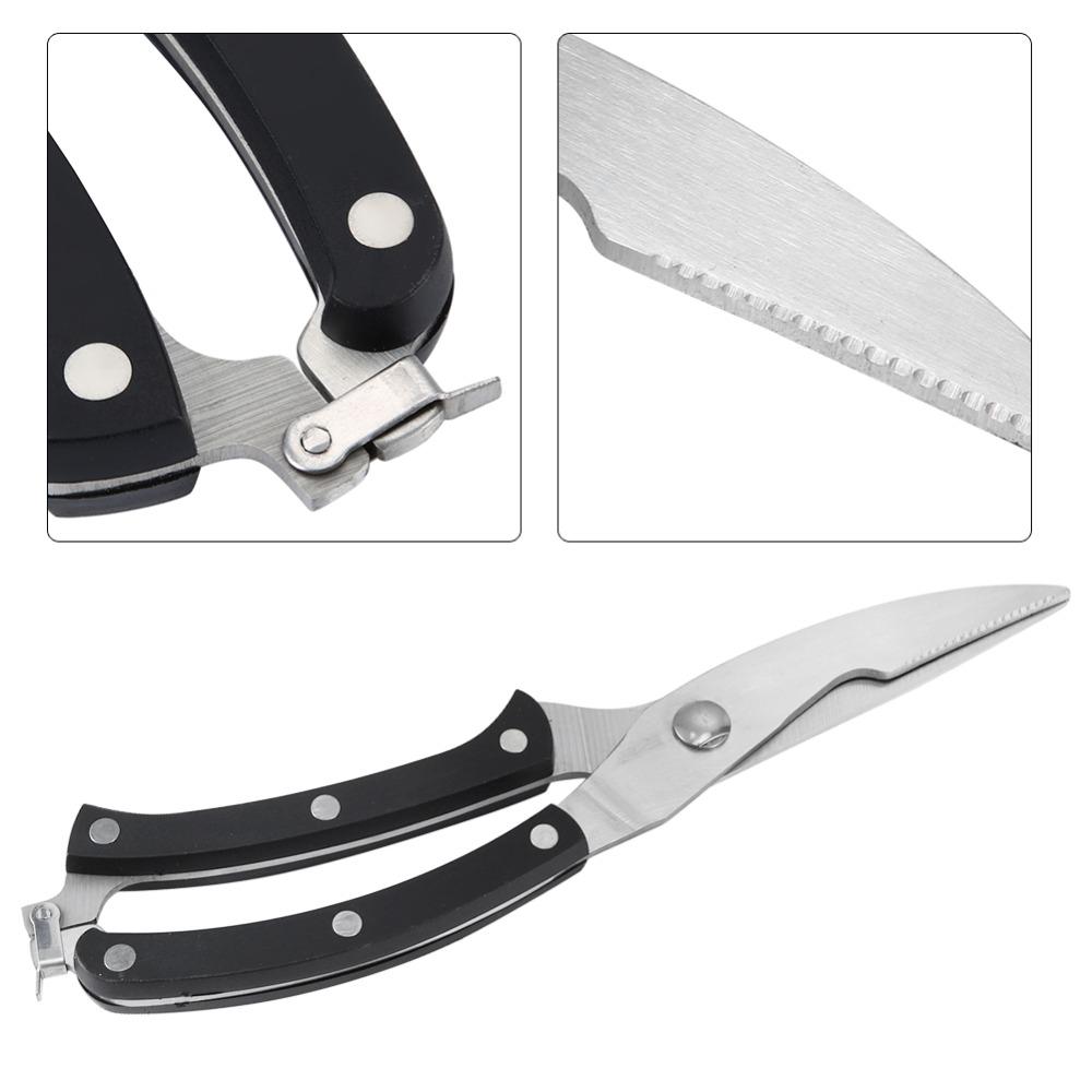 Stainless Steel Plastic Kitchen Scissors Non-Slip Handle Kitchen Shears Poultry Fish Chicken Meat