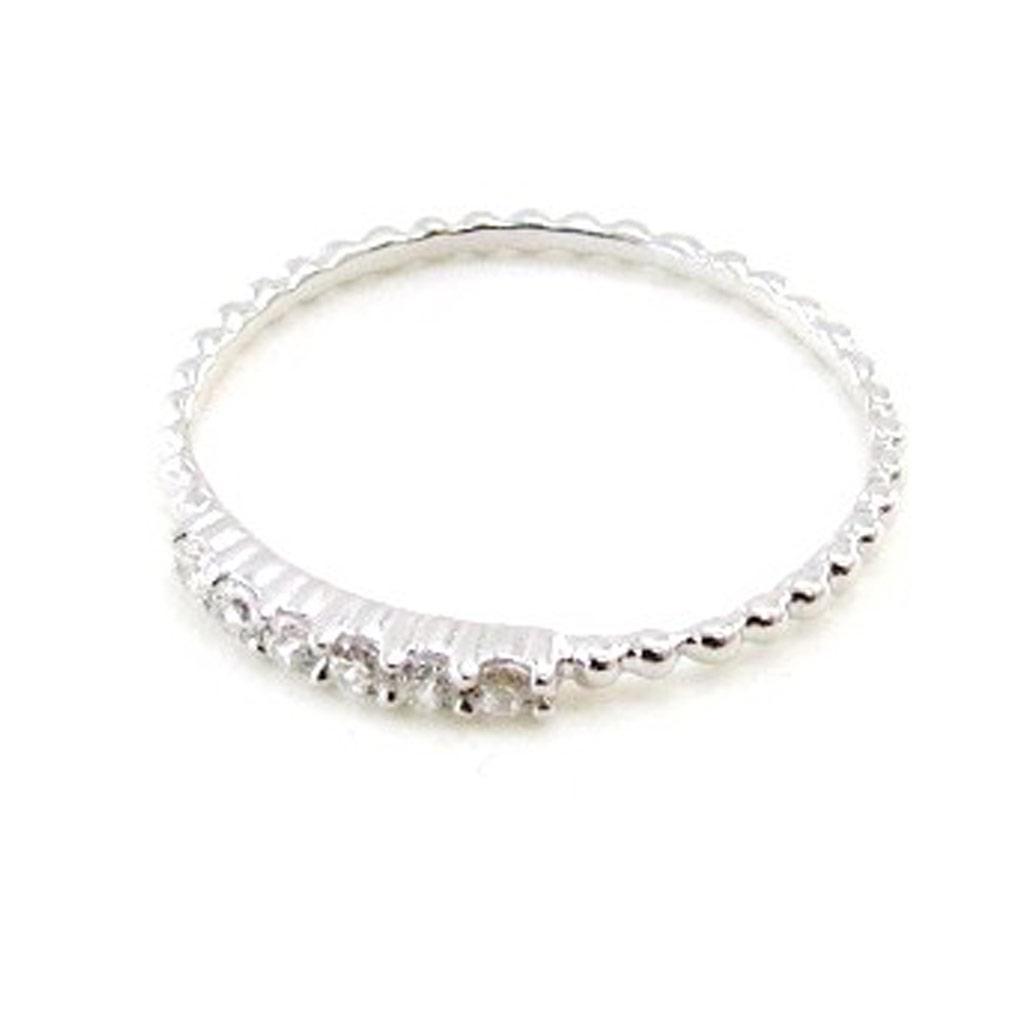 Silver Ring 'Goddess' White Silver (rhodium) - 10x1 Mm