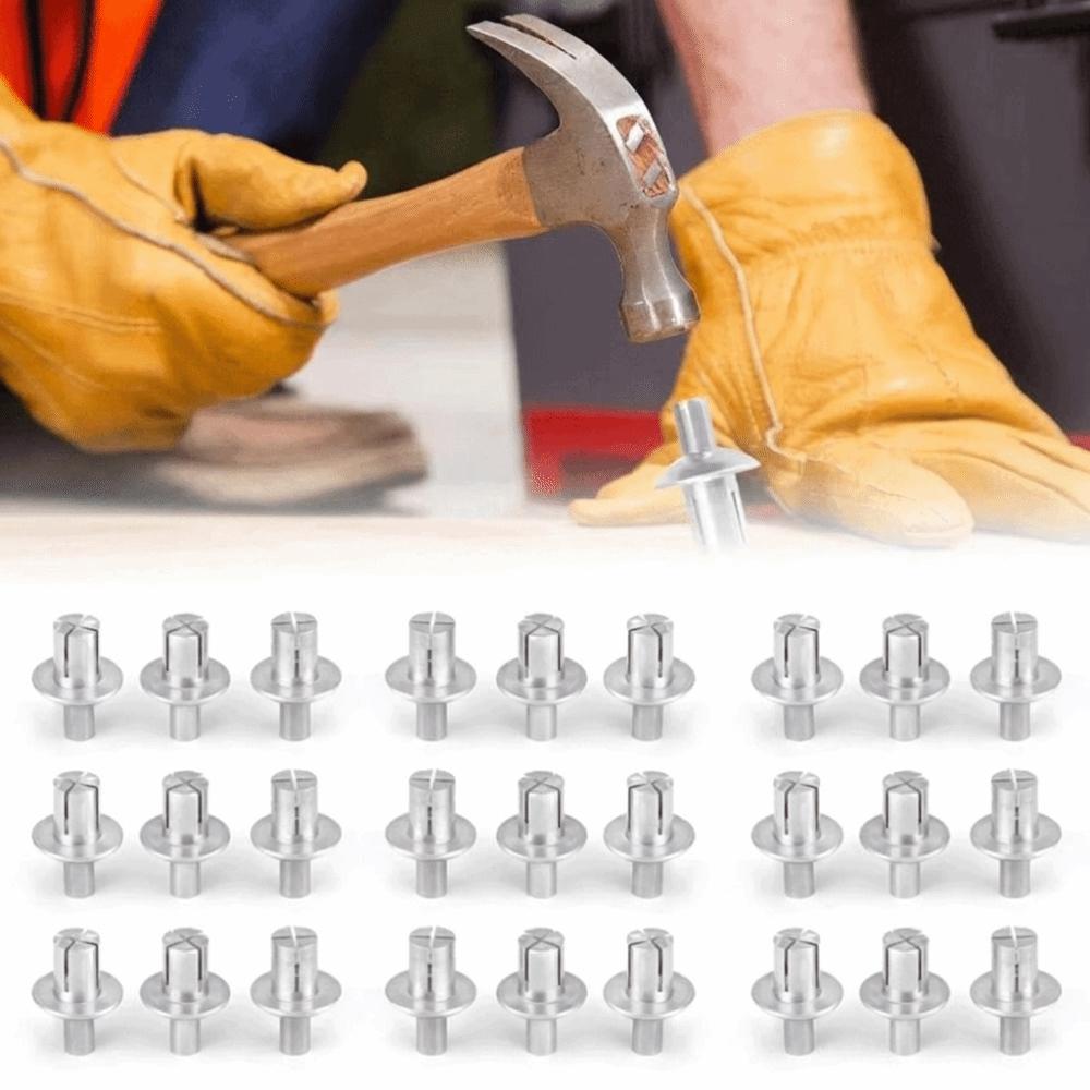 50Pcs Hammer Drive Expansion Rivets Aluminum Alloy Piercing Rivets  Hardware Accessories