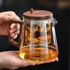 Creative Tea separation Glass Teapot 650ML One-button Filtering Teapot  Office
