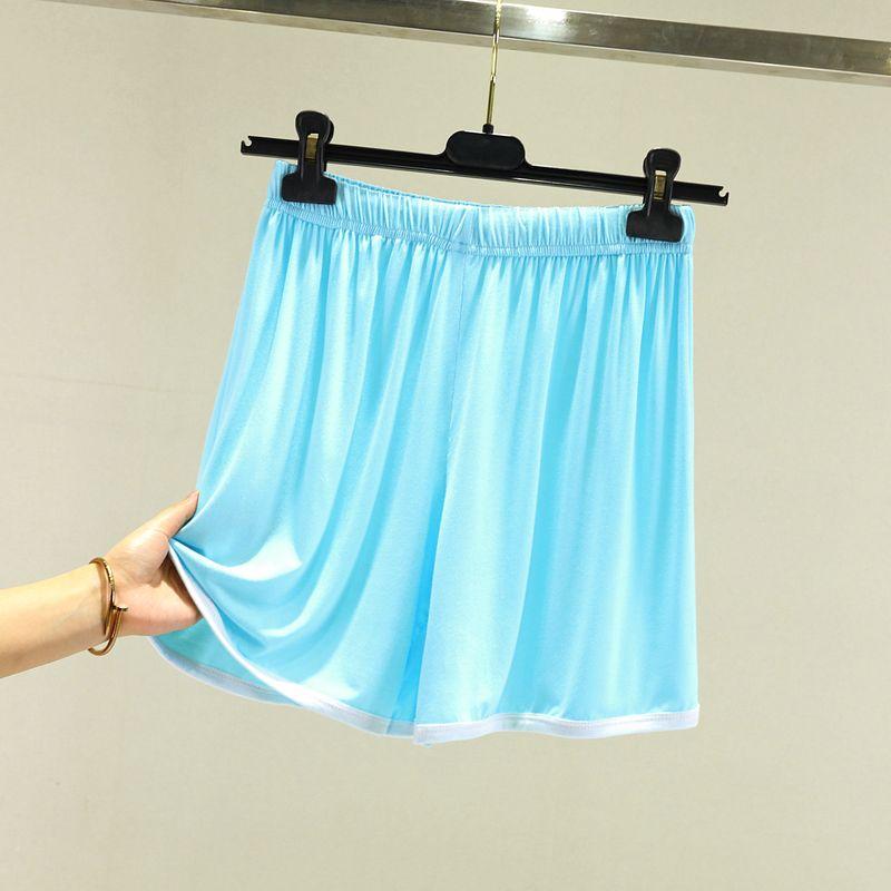 

Модальные повседневные шорты женские 2025 лето свободные тонкие домашняя одежда пижамные шорты хлопок высокая посадка большие размеры йога спортивные штаны Sky Blue XL (60.00 kg-70.00 kg recommended