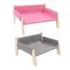 Pet Couch Bed Pine Wood Stylish Look Versatile Anxiety Relief Elevated Cat Dog Sofa Bed for Home Ind