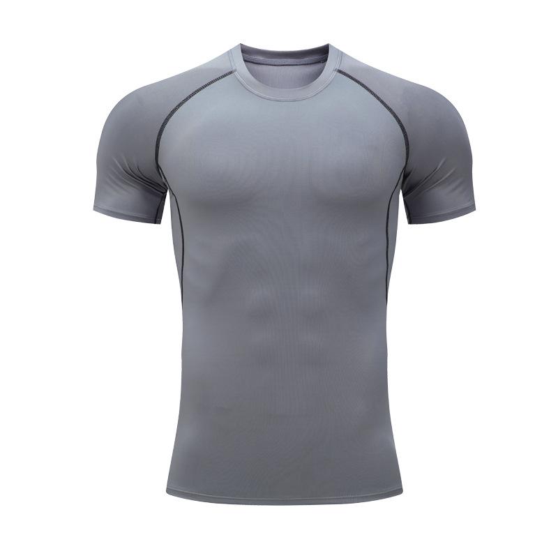 Men s Quick-Dry Basketball Tights: Short-Sleeve, High-Elastic, Moisture-Wicking Compression Training Shirts XL