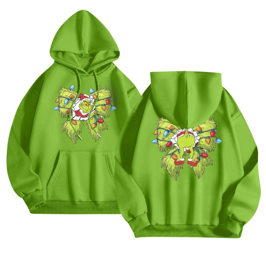 Women's Fashionable Casual Long-Sleeved Hooded Printed Sweatshirt