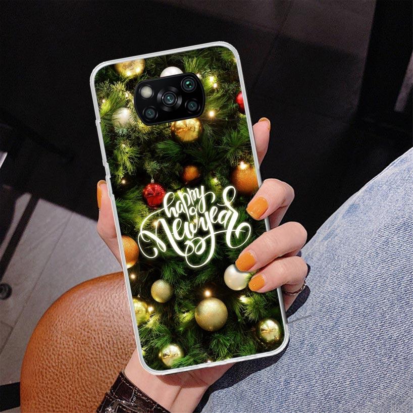 Frohe Weihnachten Baum Schnee Handyhülle Für Xiaomi Poco X7 X6 X5 Pro F7 Ultra Redmi 15C 15 13C 13 12C 12 10 10A 10C 9 9A 9C 9T Hülle