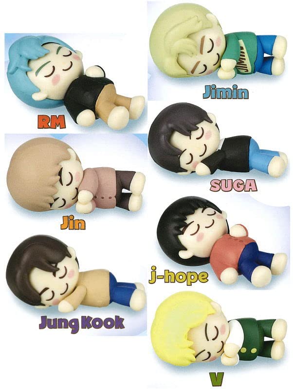 TinyTAN Dynamite Sleeping Friend Set of Gachapon Capsule Toy Ver. Fig. [Complete 7]