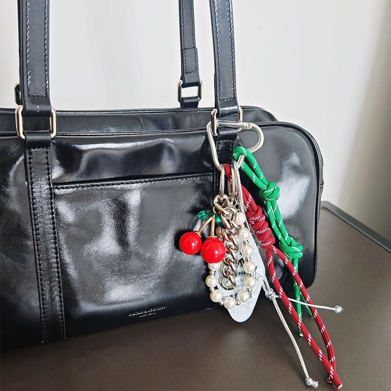 Exquisite Multi-Element Bag Pendant High-Grade Hand-Woven Rope Beaded Rope Keychain Versatile Bag Decoration Accessories Gifts