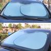 Foldable Sunscreen Curtain Car Sun Shade Reflective Fabric Windshield Sun Shade Silver Reflective