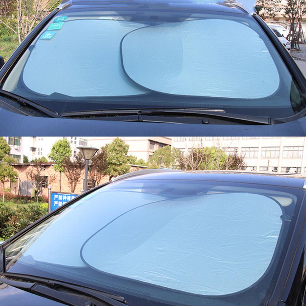 Foldable Sunscreen Curtain Car Sun Shade Reflective Fabric Windshield Sun Shade Silver Reflective