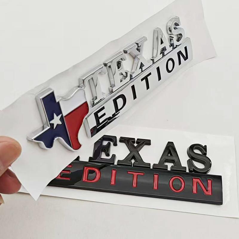 TEXAS EDITION Logo Emblem ABS Car Badge Trunk Sticker For Ford Jeep Chevrolet Ram GMC Dodge Cadillac Lincoln Tesla Accessories
