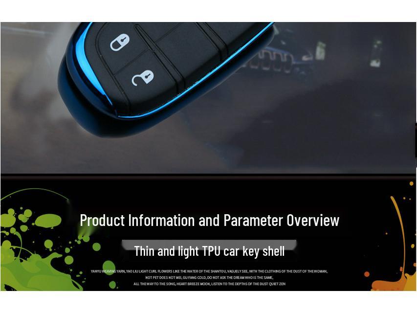 TPU Key Case for Jeep Cherokee, Renegade, Compass, and Dodge - Car Key Protective Cover