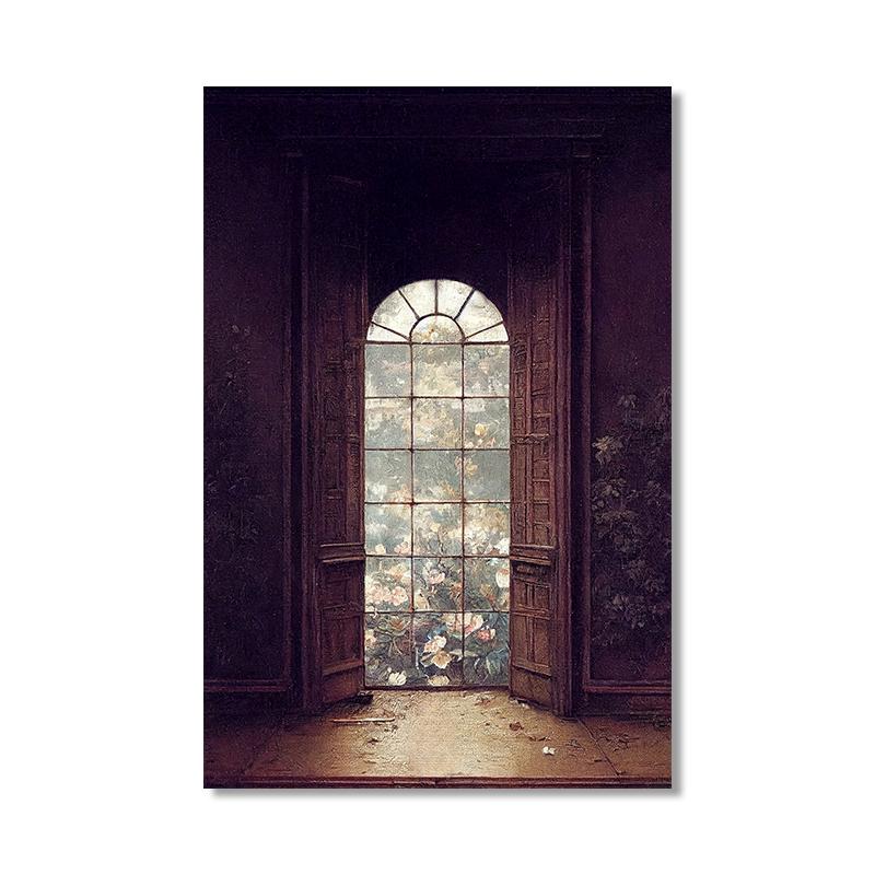 Moody Victorian Paintings Prints Vintage Dark Academia Aesthetic Decor Floral Poster Skeleton Canvas Painting Gallery Wall Decor