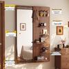Wall-Mounted Pegboard Full-Length Sliding Mirror for Small Spaces