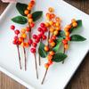 10Pcs Artificial Red Berry Twig DIY Berry Ornament Party Decoration Home Vase Christmas Photo Props Twig Decoration
