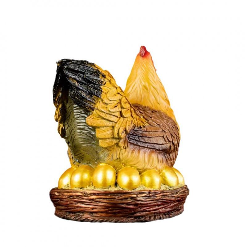 Color Round Base Hen Copper Chicken Ornament Zodiac Rooster Home Entrance Decoration Company Crafts