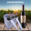 2Pieces 6 Bottle Wine Bag Nonwoven Felt Fabric with Dividers and Handle Wine Bottle Carriers Handbag for Camping Picnics