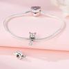 Perlenkomponenten Kupfermetall Charm-Perlenkomponenten Authentisch Original Rosa Katzenpfotenabdrücke Perlenkomponenten Kompatibel Mit Armband Hohe Qualität Fein