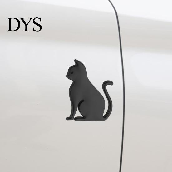Car Stickers No Residue Decal Metal Cat 3D Animal Emblem for Scratch Hiding Chrome Removable Decals Finish Zinc Alloy Sticker Body And Trunk
