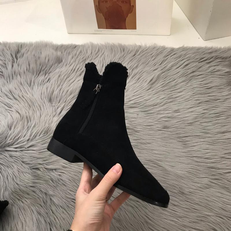 Bota Feminina Fashion Versatile Women Shoes Winter New Low Heel Shoes Comfort Non Slip Women's Boots Simple Women's Snow Boots