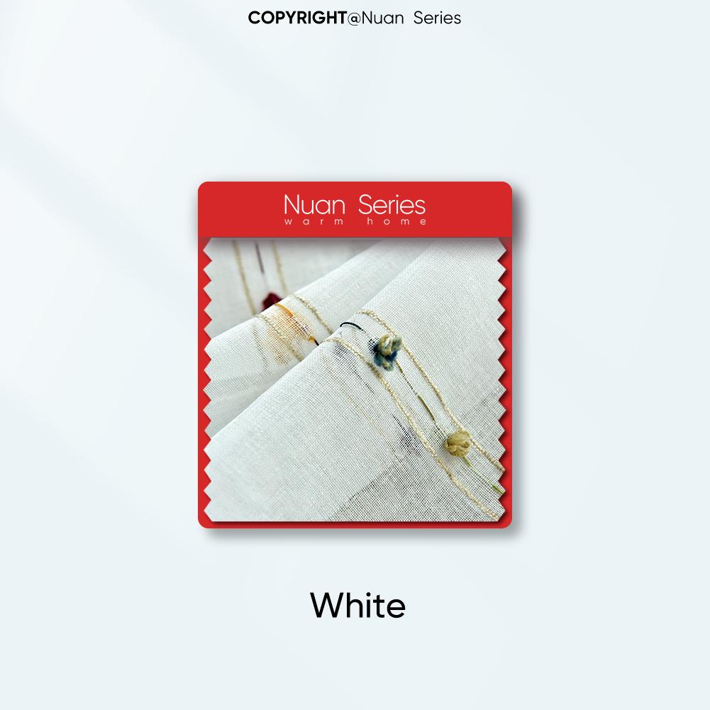 

1 шт. серия Nuan, скандинавская гостиная, прозрачная жаккардовая занавеска в радужную полоску для гостиной, спальни, домашний декор W300cm x L260cm разноцветный