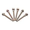 Drill-Point Screw: External Hex Head with Washer, Colored Zinc-plated, Self-tapping, Self-drilling for Color Steel Tiles, Fish-tail Tip.