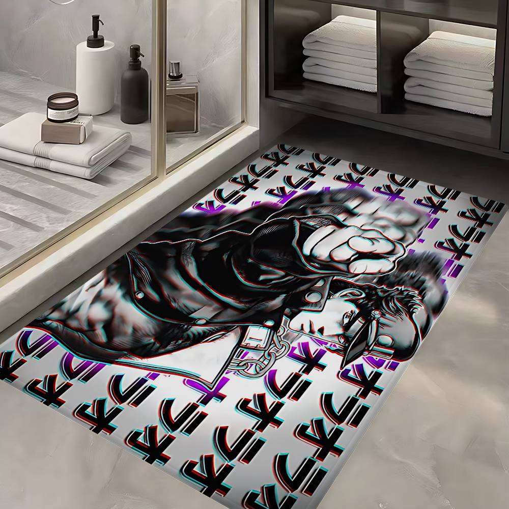 Anime JoJos Bizarre Adventure Kitchen Mat Kids Room Bedroom Decoration Balcony Anti-Slip Doormat Living Room Alfombra
