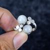 Rainbow Moonstone Gemstone Handmade 925 Sterling Silver Jewelry Ring Size 9 MM-3436