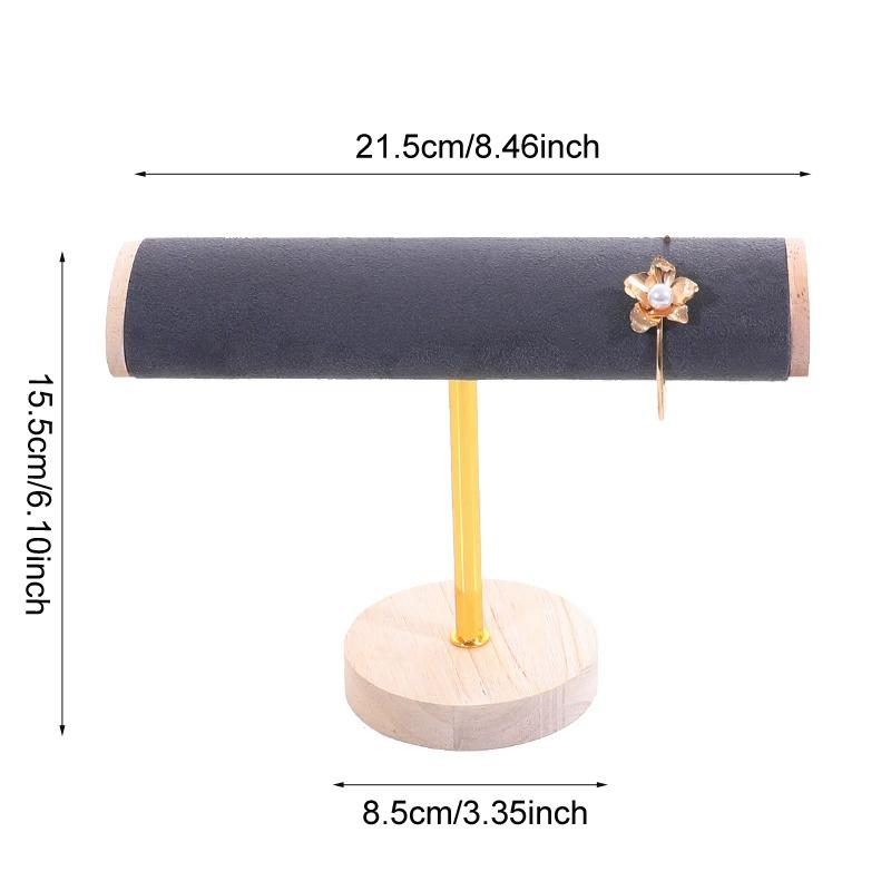 Trendy T Bar Jewelry Display Stand Multipurpose Bracelet Bangle Necklace Hairband Storage Rack Jewelry Organizer Showcase Props