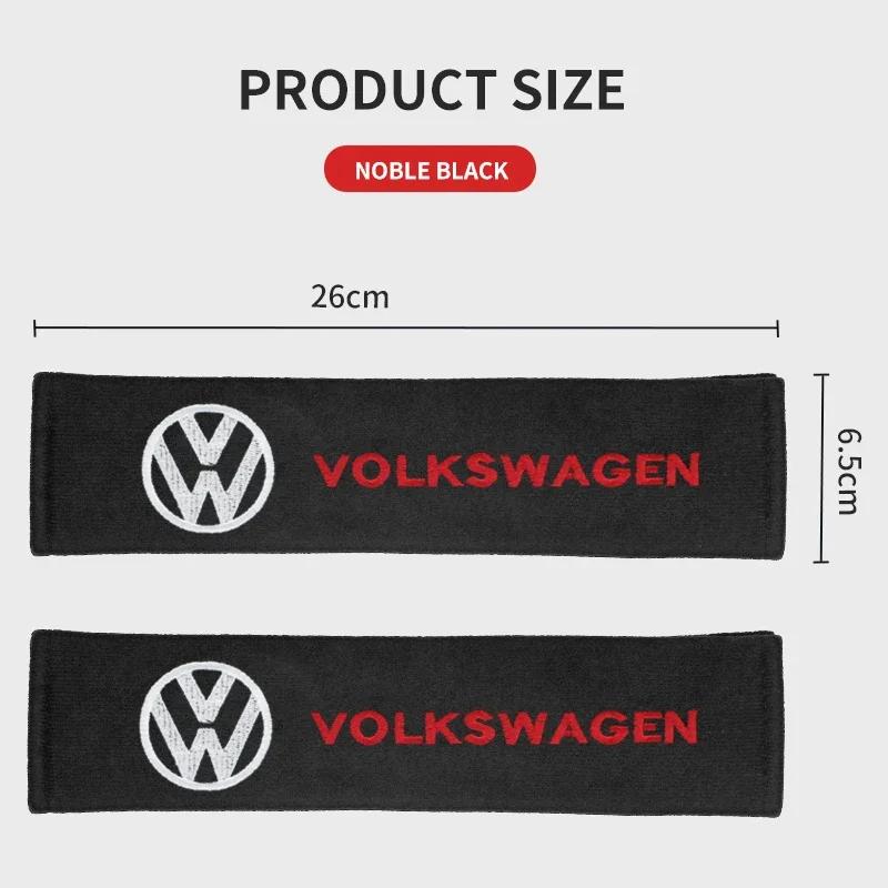 2026 Hot For Volkswagen VW 1/2pcs Suede Car Safety Belts Shoulder Protection For Volkswagen Jetta Golf Passat Polo Tiguan Arteon
