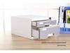 4-Drawer Lockable Plastic Office File Cabinet, Thickened Storage Box