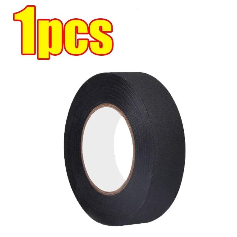 Автомобильная тканевая лента для жгутов проводов, термостойкая, водонепроницаемая, изоляционная, электроизоляционная лента, черная самоклеящаяся тканевая лента 0.354in-9mm&393.7in-10M