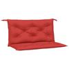 VidaXL Lot de 2 Coussins de Banc de Jardin, Revêtement de Banc avec Jeux de Cordes, Coussin d'Extérieur Imperméable, Rouge 361665