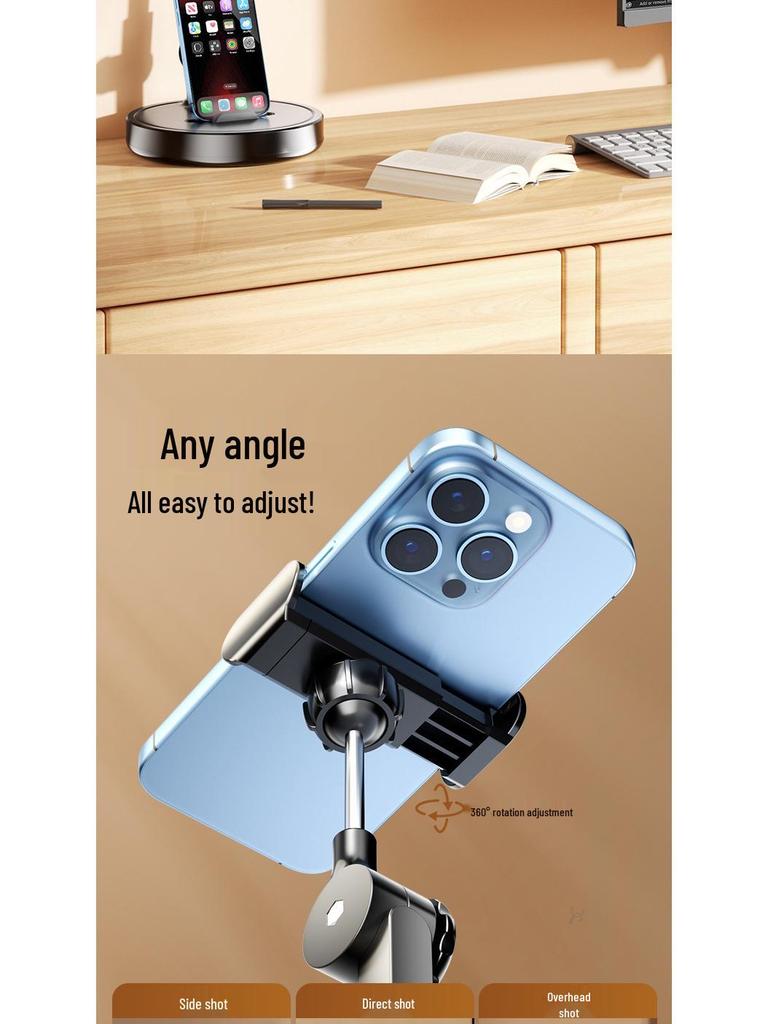 Adjustable Cantilever Stand for Mobile Phones, Tablets, iPads, Switch - Ideal for Desktops, Lazy Live Broadcasts, and Overhead Shooting.