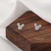 Beixi Sterling Silver Mickey Mouse Diamond Earrings for Women - Light Luxury, Cute, and Fresh Design