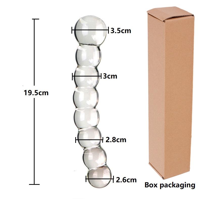 Dildo-uri din Sticlă de Cristal Dildo Realist Mărgele de Sticlă Penis Plug Anal pentru Punct G Jucării Sexuale Erotice pentru Femei Cupluri Adulți